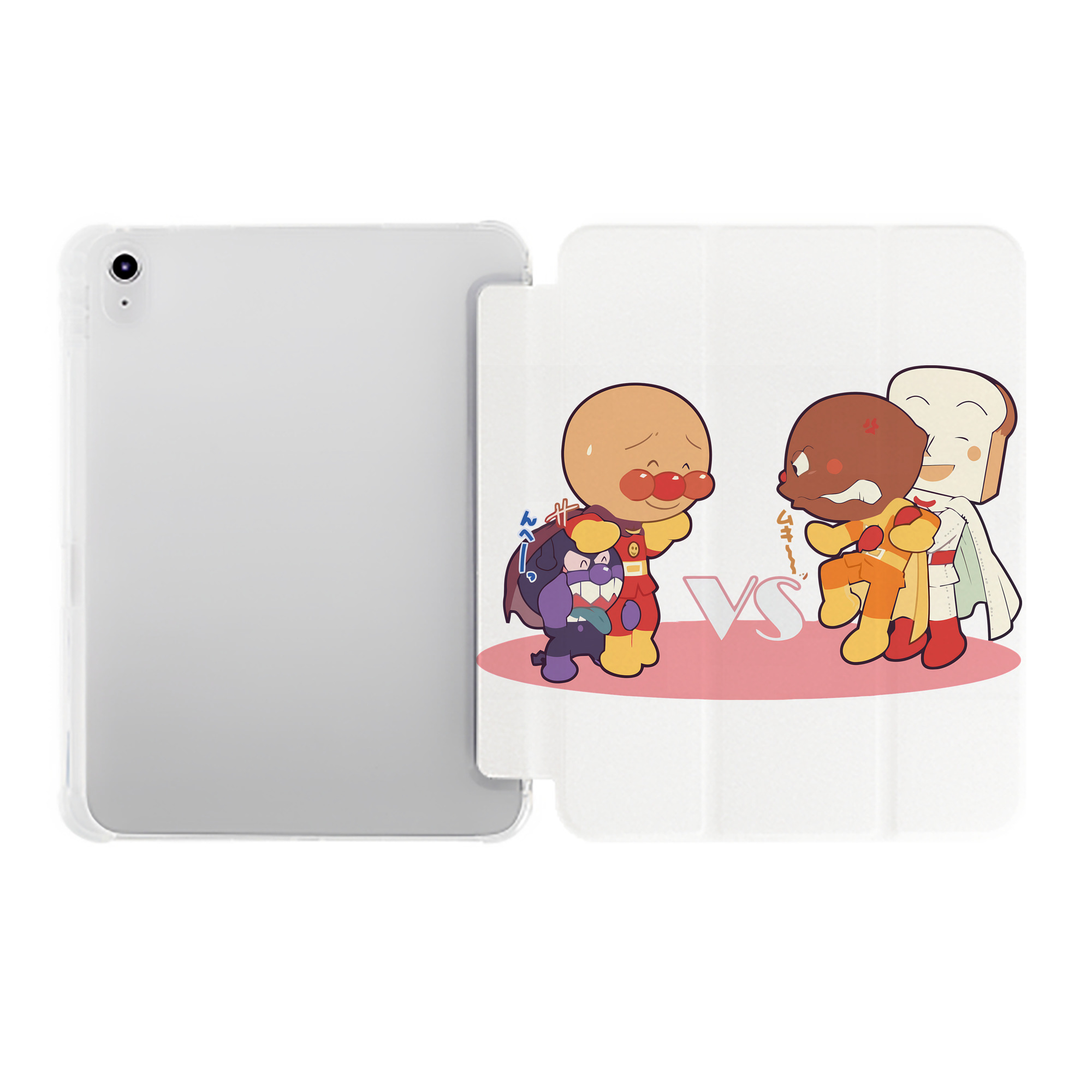 （画像用） アンパンマン Anpanman IPad ケース ペン収納付き 三つ折りスタンド PUレザー×シリコン 対応機種9.5/10.5/10.9インチ